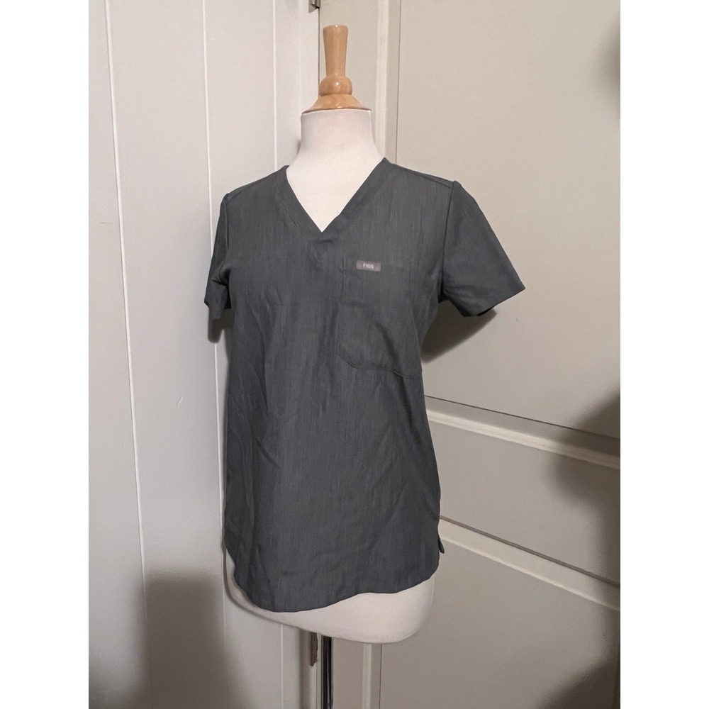 Figs Women's Scrub Top in Slate Gray